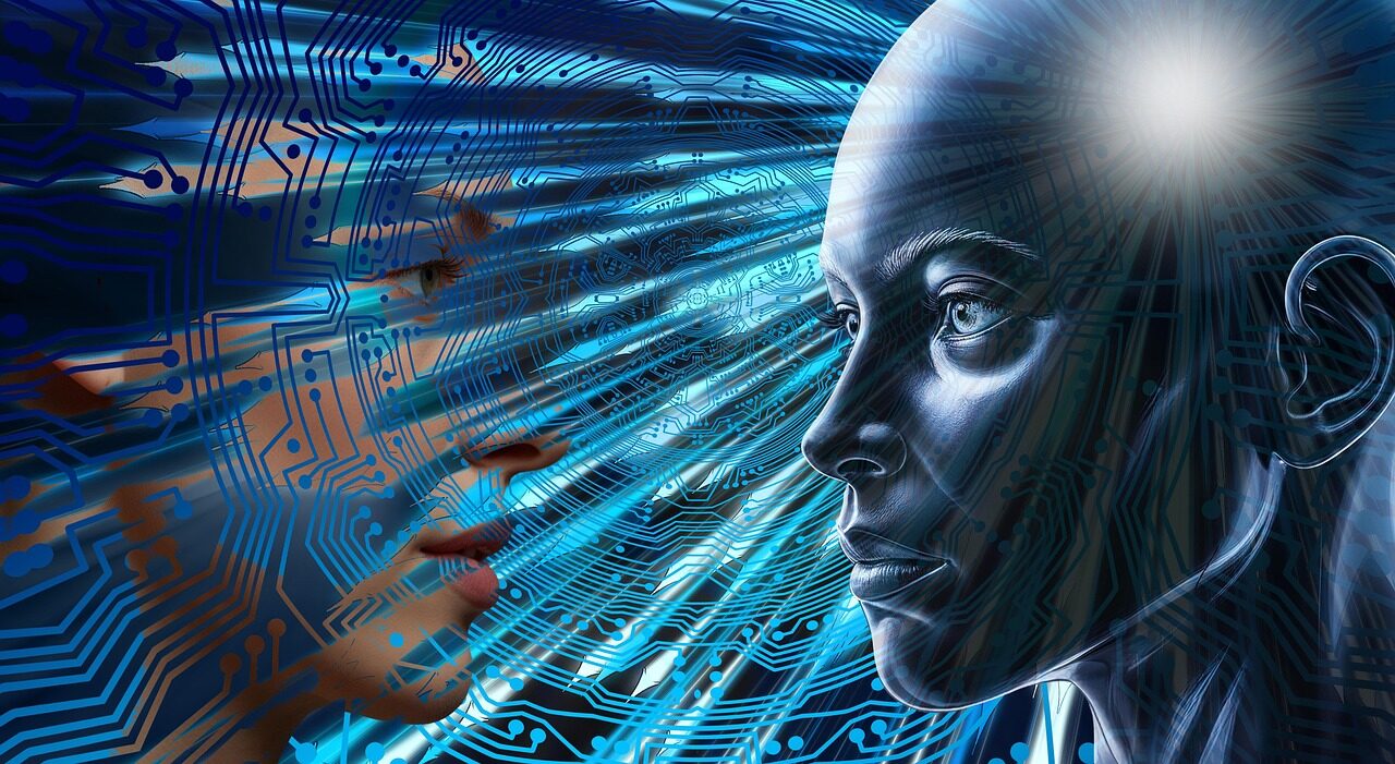 artificial, technology, robot, human, brain, digital, ai, computer, futuristic, face, network, computing, quantum computing, quantum, algorithm, simulator